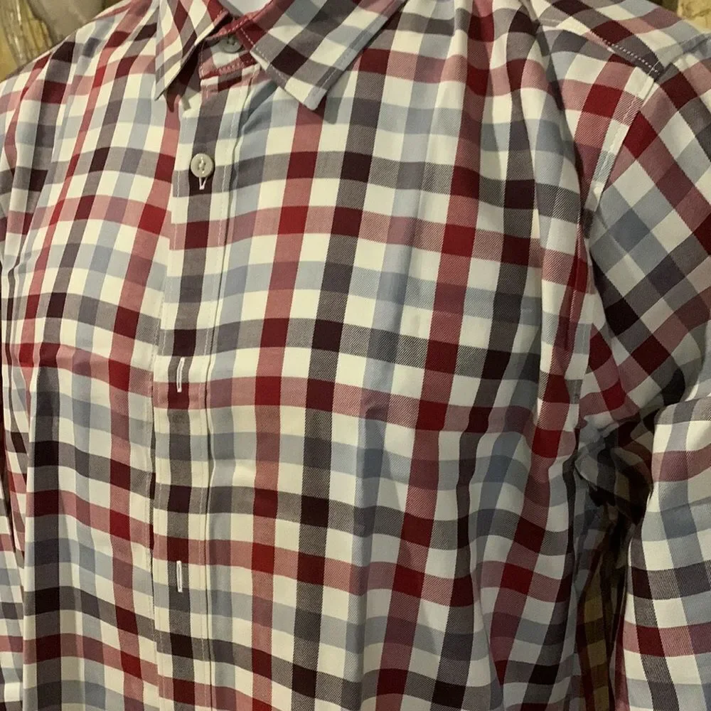 The North Face check button down.